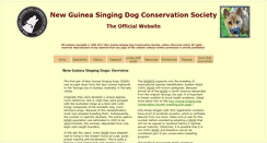 Desktop Screenshot of newguinea-singing-dog-conservation.org